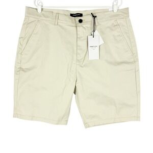 Kenneth Cole Mens "Today is your Day" Stretch Light Khaki Chino Shorts Sz 38 NWT